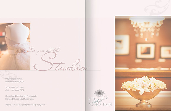 Photo shoots at the studio of Monica Hahn Photography