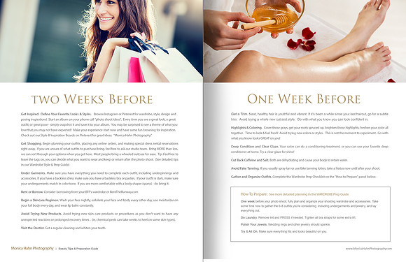 Beauty Prep Guide (2 weeks before)