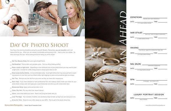 Beauty Prep Guide Day Of Shoot