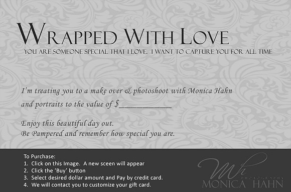 Printed Gift Certificate 'Wrapped With Love'