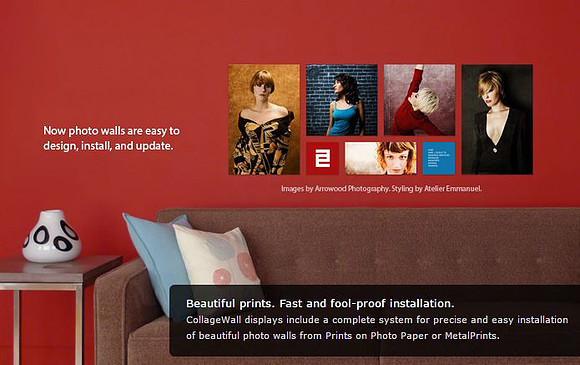 Photo Walls are easy to design and isntall with our templates